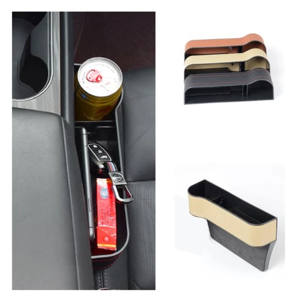 🌸4/$20🌸 NEW Black Plastic Left Seat Side Storage Box For Vehicle - Picture 3 of 10